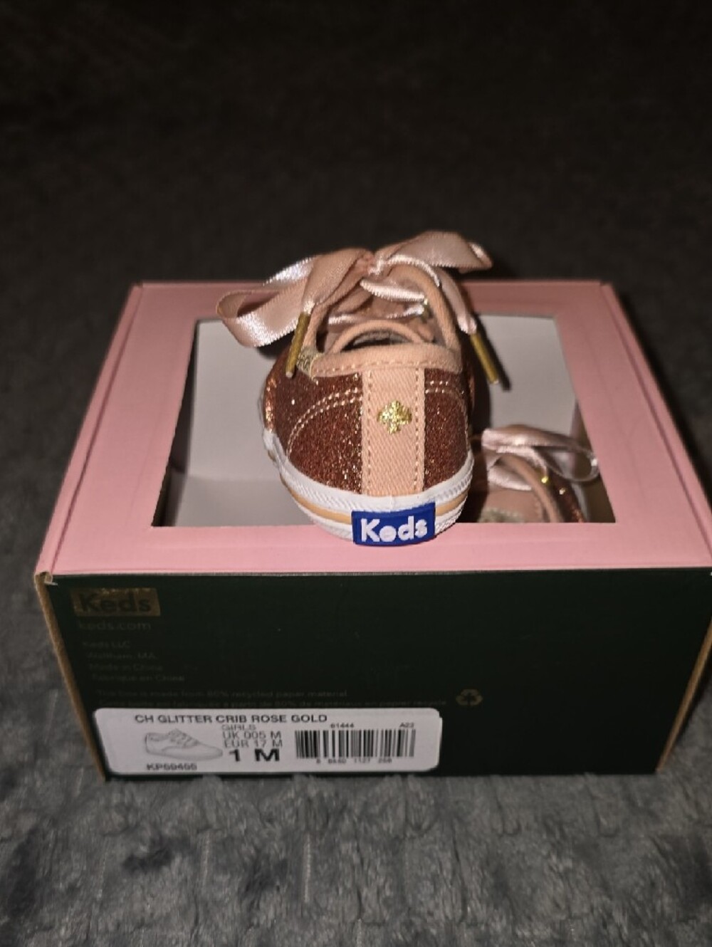 kate spade x Keds Baby Glitter Sneakers Rose Gold - Picture 3 of 5